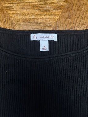 DC Black Ribbed Crewneck Tank Top